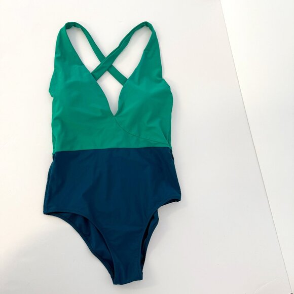 Summersalt Green and Blue One Piece Swimsuit size 8 - Picture 2 of 5